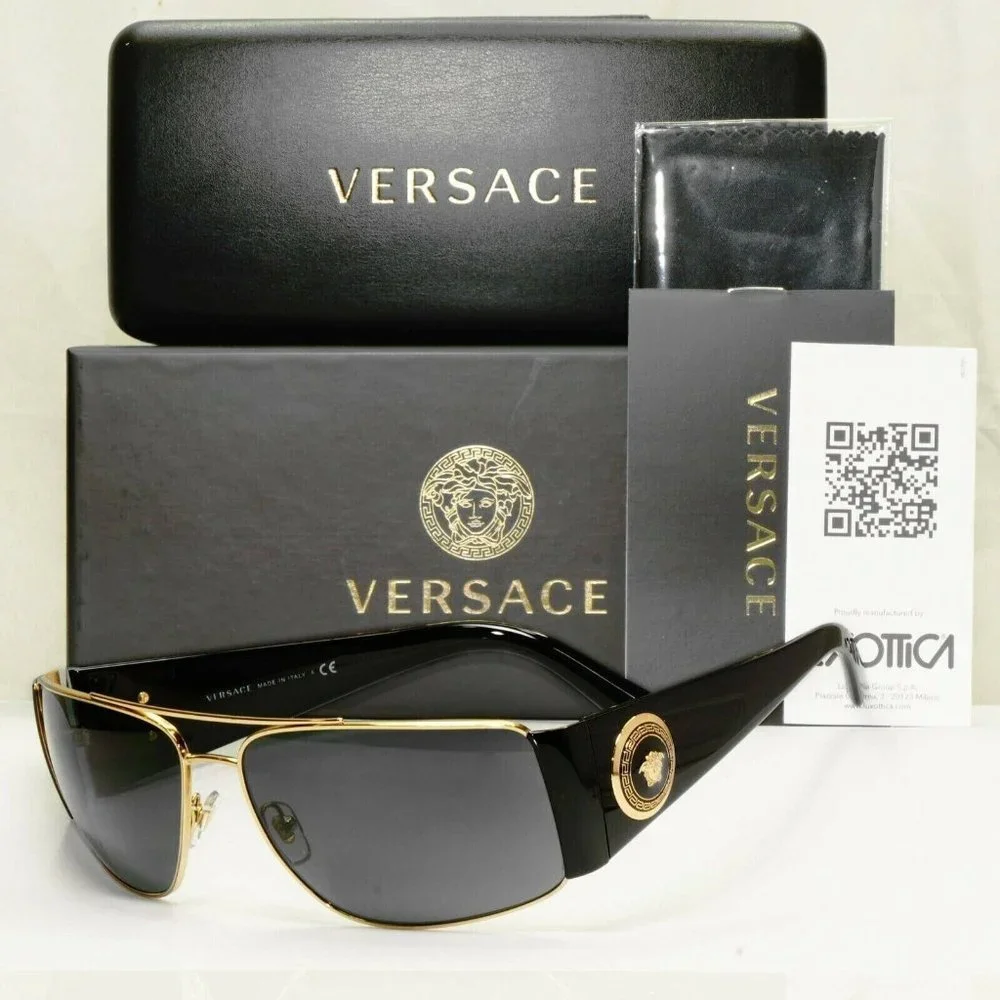 Versace Men's Medusa Black Sunglasses